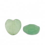 Pierres naturelles perles Quartz Laiteux cœur Vert