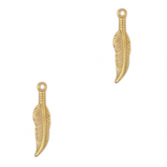 Breloques en acier Inox plume Doré