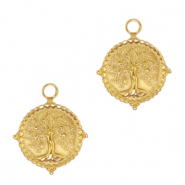 Breloques en acier Inox arbre de vie Doré