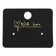 Cartes à bijoux "with love" Noir