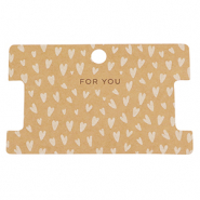 Cartes à bijoux "for you" Marron