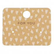 Cartes à bijoux "for you" Marron