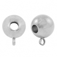 Perles en acier Inox avec anneau 10mm Argent&eacute;