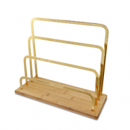 Présentoir bijoux pour boucles d'oreilles Natural-doré