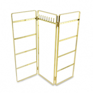 Présentoir bijoux pour boucles d'oreilles et colliers Doré