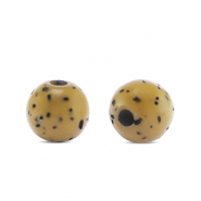 Perles Polaris rond 6mm Sassi Marron noyer-noir