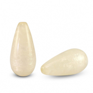 Perles Polaris Elements en forme de goutte Polmo Blanc prosecco