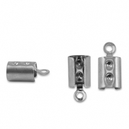 Appr&ecirc;ts en acier inox  fermoir pour lacet Argent&eacute;