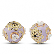 Perles boh&egrave;mes Lilas-dor&eacute;