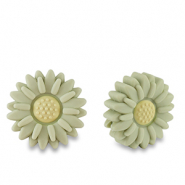Perles en silicone fleur Vert sauge