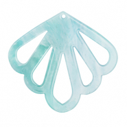 Pendentifs en r&eacute;sine coquille Bleu