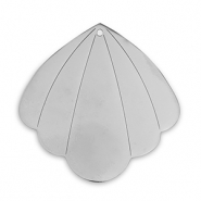 Breloques en acier Inox coquille Argenté