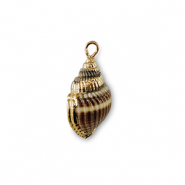 Pendentifs coquillage specials Marron gris-dor&eacute;