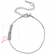 Bracelets en acier Inox Argent&eacute;