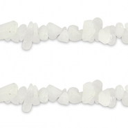 Perles chipstone Jade Blanc
