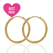 Boucles d'oreilles en acier inox créoles 19mm Doré