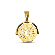 Breloques en acier Inox tourner soleil Doré