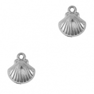 Breloques en acier Inox coquille Argent&eacute;