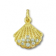 Métal TQ laiton breloques coquille Doré