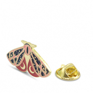 Pins papillon de nuit Bleu-rose-dor&eacute;