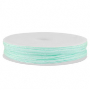 Fil macram&eacute; tress&eacute; 1mm Verte menthe clair m&eacute;tallique