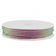 Fil macram&eacute; tress&eacute; 0,8mm Violet m&eacute;tallique