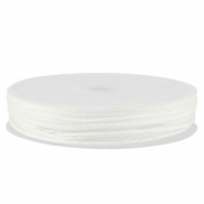 Fil macram&eacute; tress&eacute; 0,8mm Blanc m&eacute;tallique
