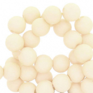 Perles acryliques 4 mm Blanc vanille