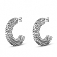 Boucles d'oreilles / puces en acier Inox Argenté