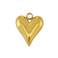 Breloques en acier Inox coeur Doré