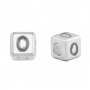 Perles alphabet en métal DQ 0 Argenté antique (sans nickel)