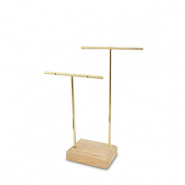 Présentoir bijoux pour boucles d'oreilles Natural-doré