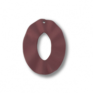 Pendentifs acryliques ovale Rouge foncé-marron