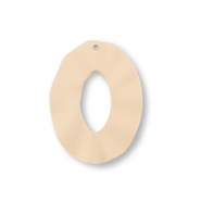 Pendentifs acryliques ovale Beige foncé