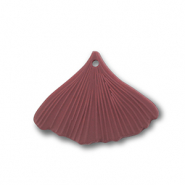 Pendentifs acryliques feuille Rouge foncé-marron