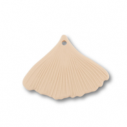 Pendentifs acryliques feuille Beige foncé