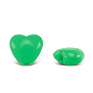 Perles acryliques cœur Vert