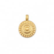 Breloques en acier Inox soleil Dor&eacute;