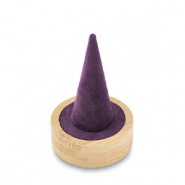 Pr&eacute;sentoir bijoux pour bagues Natural-violet aubergine