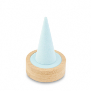 Pr&eacute;sentoir bijoux pour bagues Natural-bleu glacier