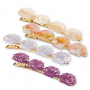 Accessoires cheveux pince &agrave; cheveux coquillage M&eacute;lange violet-rose