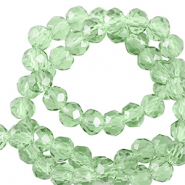 Perles à facettes 6x4mm disque Heishi Vert agrume-pearl shine coating