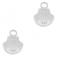 Breloques en acier Inox coquille Argenté