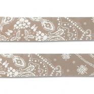 Bandana Taupe marron-blanc