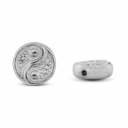 Perles en acier inox Yin & Yang Argenté