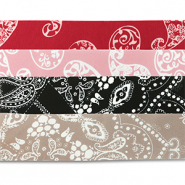 M&eacute;lange de 4 bandanas Rouge-rose clair-noir-taupe marron