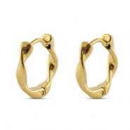 Boucles d'oreilles puces en acier Inox Doré