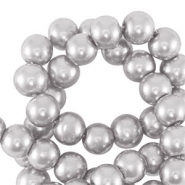 Perles en verre cirées 8mm Lilas pastel