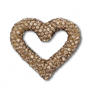 Perles boh&egrave;me coeur Taupe brown