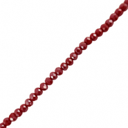 Perles à facettes 6x4mm disque Heishi Rouge foncé